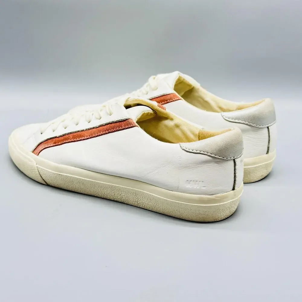 Madewell Shoes Womens 8.5 White Leather Sidewalk Low Top Lace Up Court Sneakers